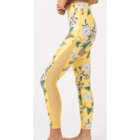 Zyia Women's Floral Reflective Light n Tight High Rise 7/8 Leggings 1291 Size 12 - Picture 1 of 8